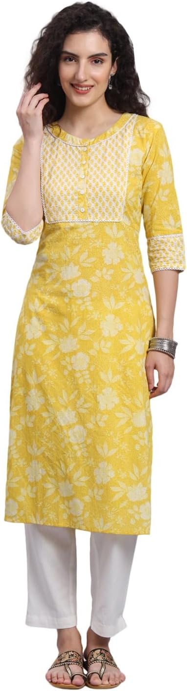 Women's Tunic Tops Salwar Crepe Kurti Kurta for Girls - Image 3