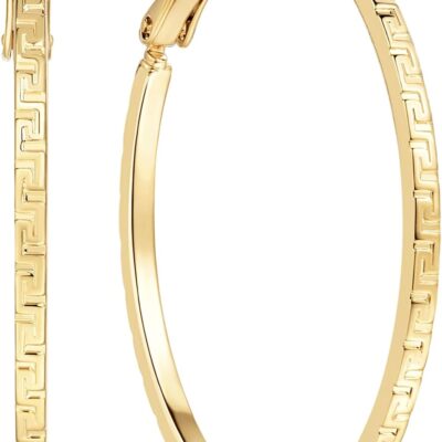 Gold Hoop Earrings for Women 14K Gold Hoop Earrings Gold Earrings for Women Trendy Square-edge & Hypoallergenic Earrings for Women Gold Hoops Earrings for Women 35 mm/40 mm