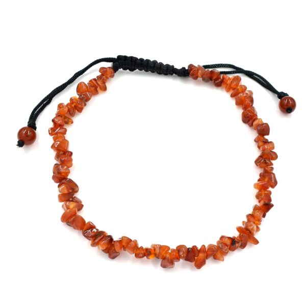 Natural Carnelian Chips Beads Anklet for Women and Girls, Handmade Beaded Foot Jewelry, Adjustable Anklet for Summer Beach Party - Image 6