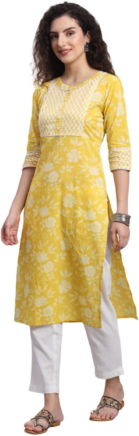 Women's Tunic Tops Salwar Crepe Kurti Kurta for Girls