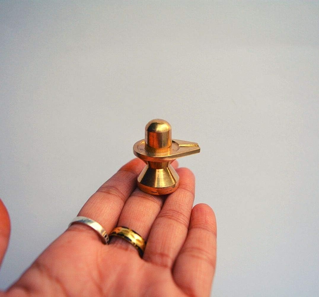 Brass Shivling Shiva Shiv Parivar Sculpture Murti Idol Family Statue (1.25"inch, 55 Gram) Decorative Worship Lord Shankar Shiv Lingam Hindu Gods for Home Temple Pooja Deity Metal Idol Vastu Gift - Image 2