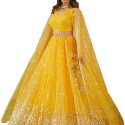 indian ready to wear lehenga choli for women flared party night with stitched blouse 8265-U