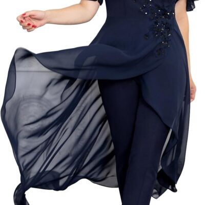 Mother of The Bride Pant Suits Lace Pant Suits for Women Dressy Wedding V Neck Pant Suit for Wedding Guest Women