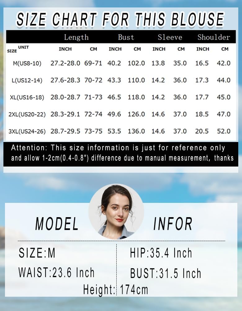 Minibee Women's 3/4 Sleeve Cotton Linen Jacquard Blouses Top T-Shirt - Image 6