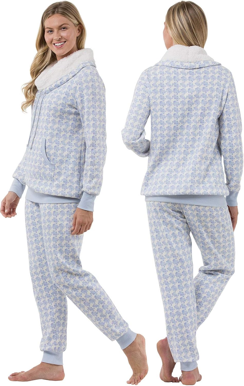 PajamaGram Womens Pajama Sets - Winter Pajamas For Women, Shearling Rollneck - Image 2
