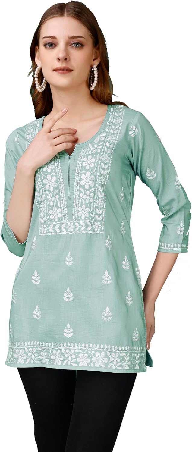 Embroidery Designer Short Kurta Top for Women, Ideal for Festive Occasions and Stylish Everyday Wear