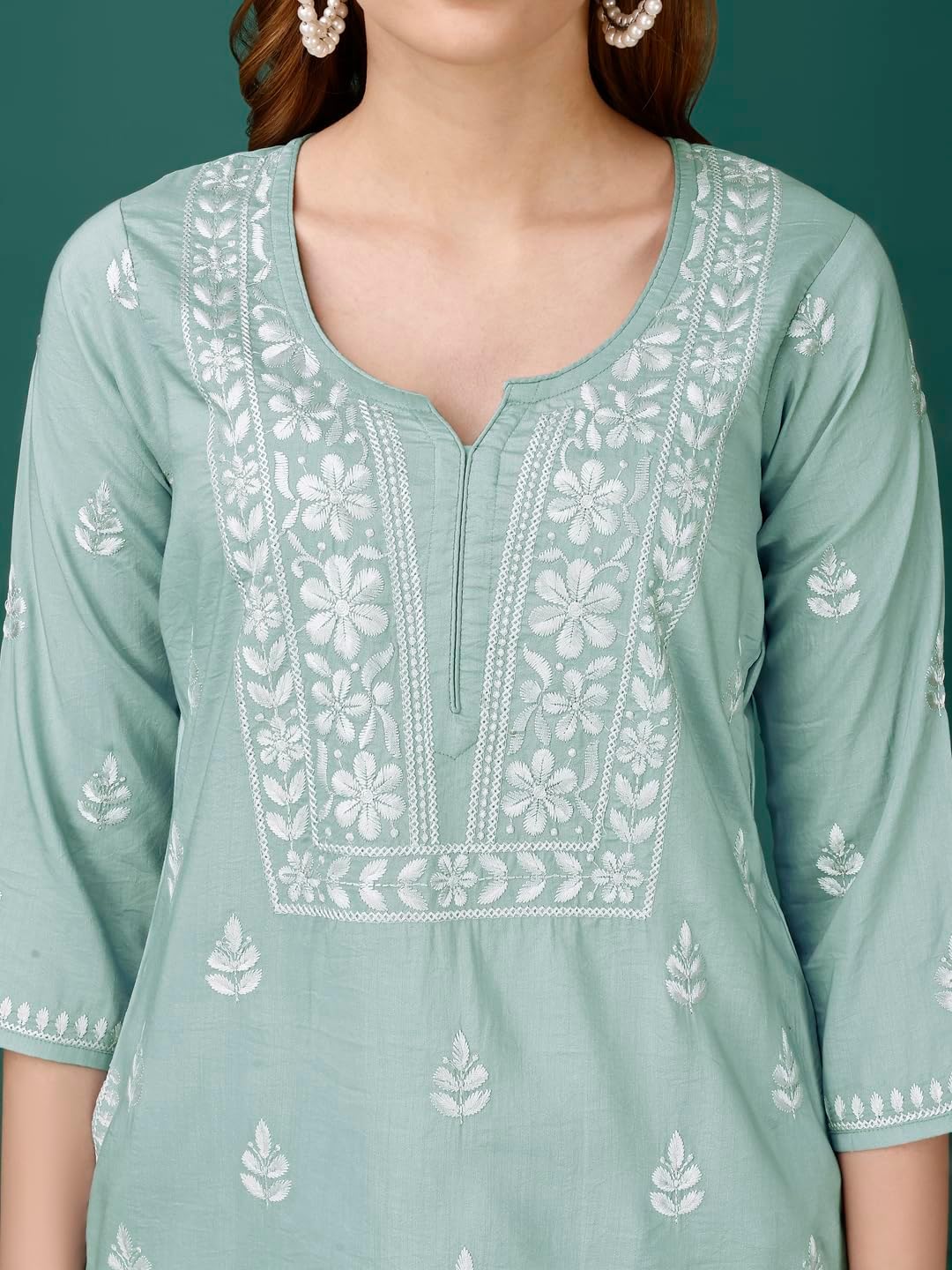 Embroidery Designer Short Kurta Top for Women, Ideal for Festive Occasions and Stylish Everyday Wear - Image 2