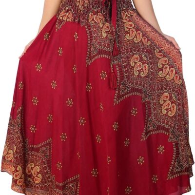 Lannaclothesdesign Women's Long Maxi Skirt Bohemian Gypsy Hippie Style Clothing Boho Skirts