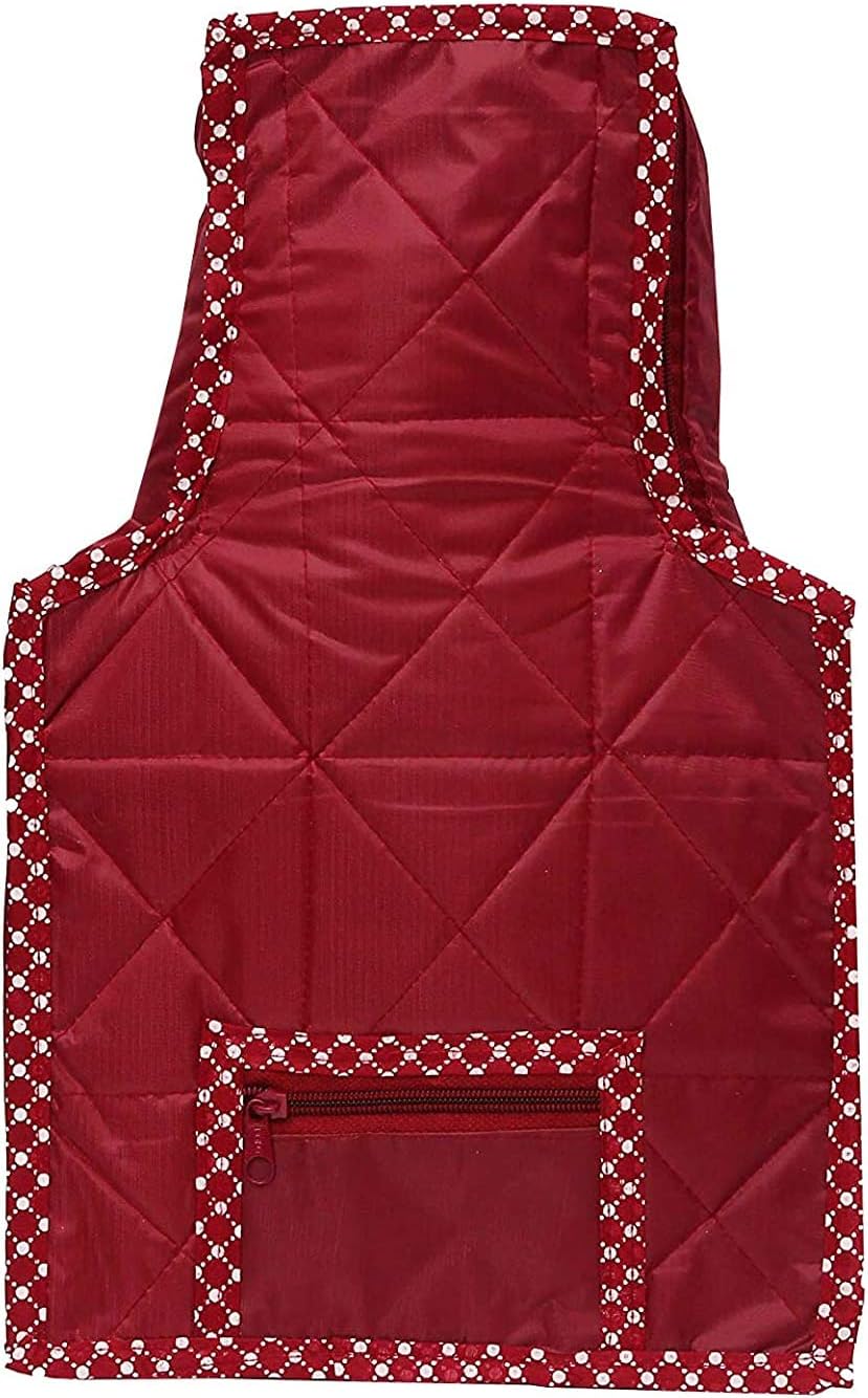 Fabric Saree and Blouse Covers Garments Clothes Storage Bag Wardrobe Organizers With Double Zip Lock Set of 7 For Lehenga Dress Accessories Maroon - Image 8