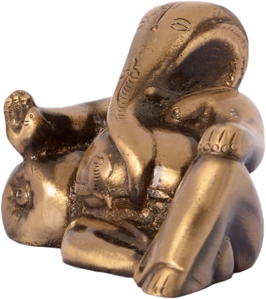 eCraftIndia Brass Lord Ganesha with Masand - Image 4