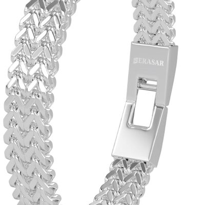 SERASAR | Premium Stainless Steel Bracelet for Men [Franco] | 316L Surgical Steel | Waterproof | Secure Clasp | Three Colors | Includes Jewelry Box