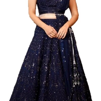 indian ready to wear lehenga choli for women flared party night with stitched blouse 8261-U