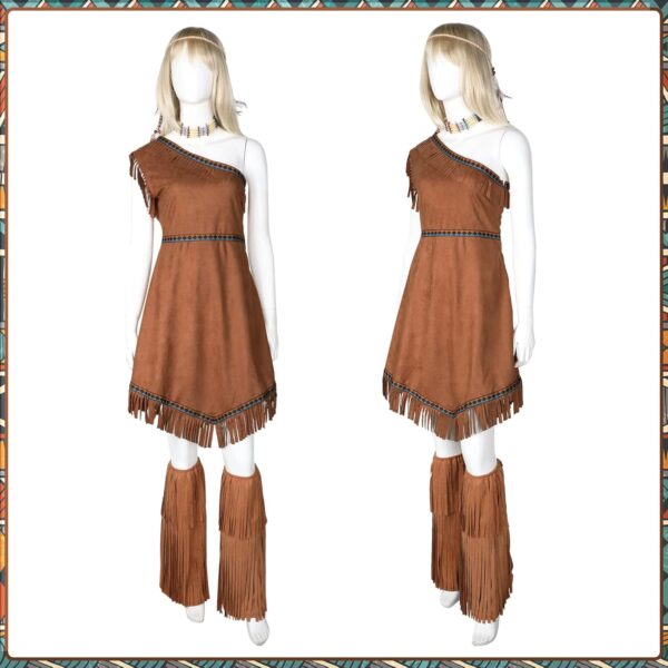 Shihanee 4 Pcs Halloween Women Costume Set Maiden Princess Costume Dress Outfit for Halloween(Small) - Image 5