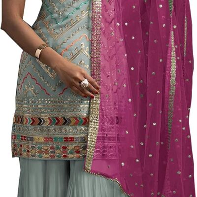 Delisa Fashion New Indian Pakistani Party/Wedding Wear Sharara salwar kameez suit women ready to wear dress with dupatta-1003