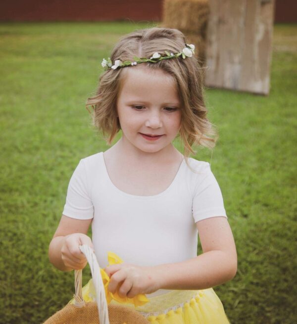 AWAYTR Fashion for Bohemian Style Wedding Bride Bridal Headdress Floral Flower Garland Headwear Headbands (Cream white) - Image 7