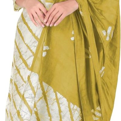 ladyline Womens Silk Ethnic Batik Printed Hand Work Salwar Kameez with Silk Dupatta Kurta Pants Set