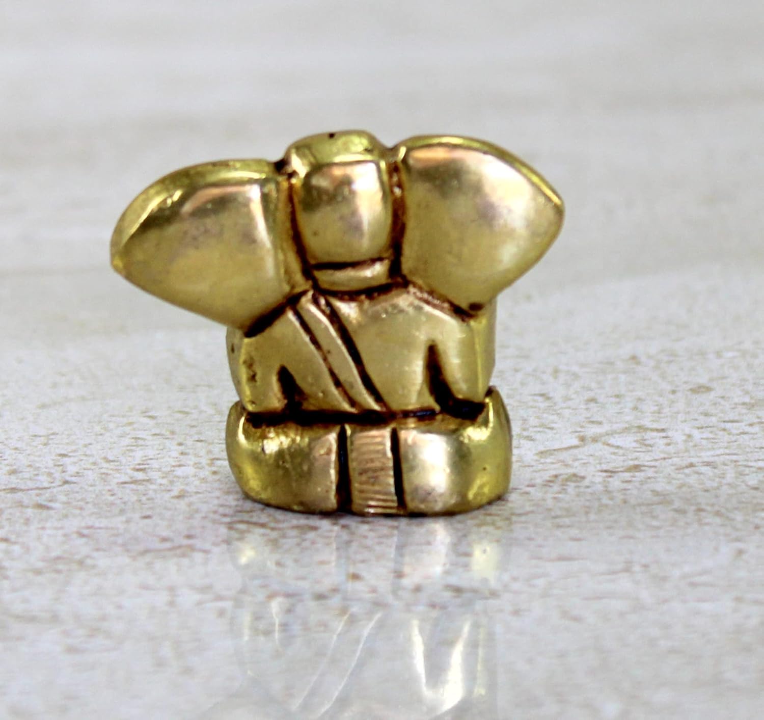 eSplanade Brass Ganesha Idol - 1.2 inches (Small Size) | Home Decor | Ganesh Ganesha | Bal Ganesh | Ganpati Ganapati Murti Statue (Antique) - Image 4