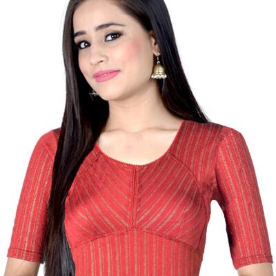Chandrakala Readymade Blouses for Women Sarees,Stretchable, (B212-P)