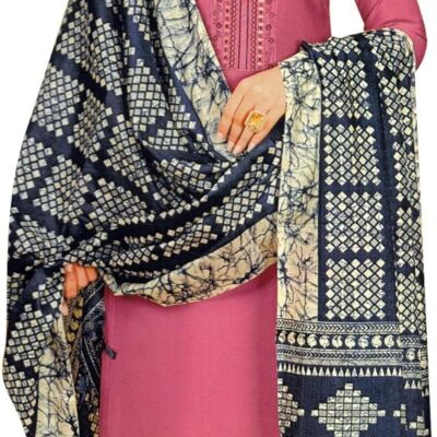 ladyline Roman Silk Salwar Kameez | Embroidered Sequins Work | Ethnic Printed Silk Dupatta