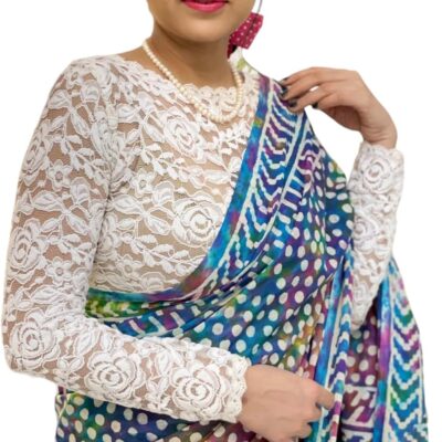 Sundarii saree blouse | full sleeves stretchable crop top cum saree blouse | stitched blouses