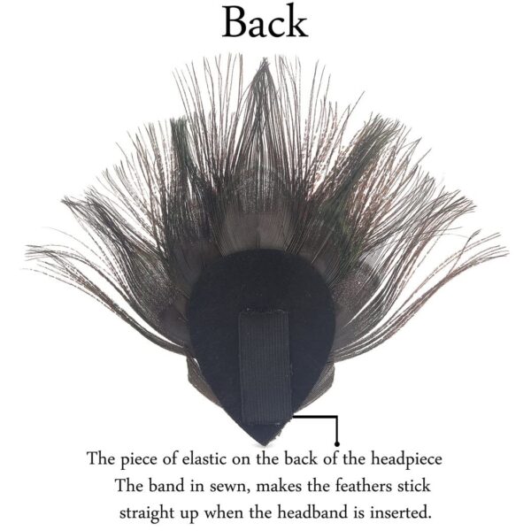 Aukmla Peacock Feather Headband Green 1920s Flapper Headpiece Rhinestones Costume Headdress Hair Accessories for Women and Girls - Image 6