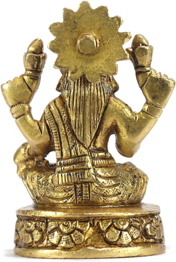 ASHIRWAD Goddess Lakshmi Brass Idol Statue Sculpture for Diwali Pooja, Temple, Home Decor Vastu Laxmi Devi Maa (Laxmi-24) - Image 4