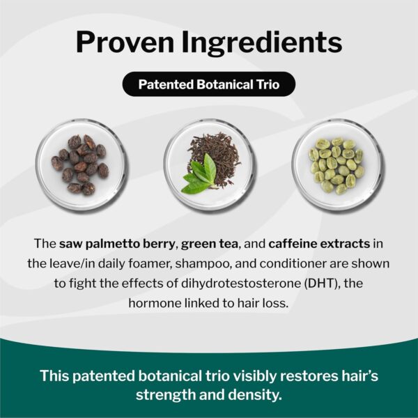 Shapiro MD Natural Hair Kit for Thicker, Fuller, Healthier Looking Hair - Including Shampoo, Conditioner, and Leave-In Daily Foam (1 Month Supply) - Image 4