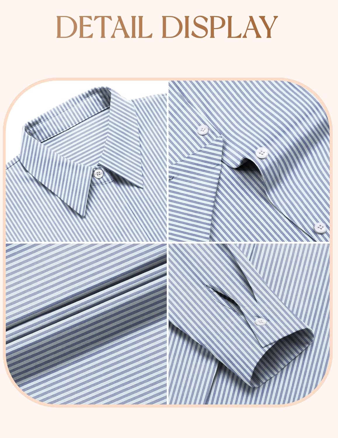 IN'VOLAND Women's Plus Size Button Down Shirts Long Sleeve Collared Casual Shirt Office Work Blouse Tops - Image 4