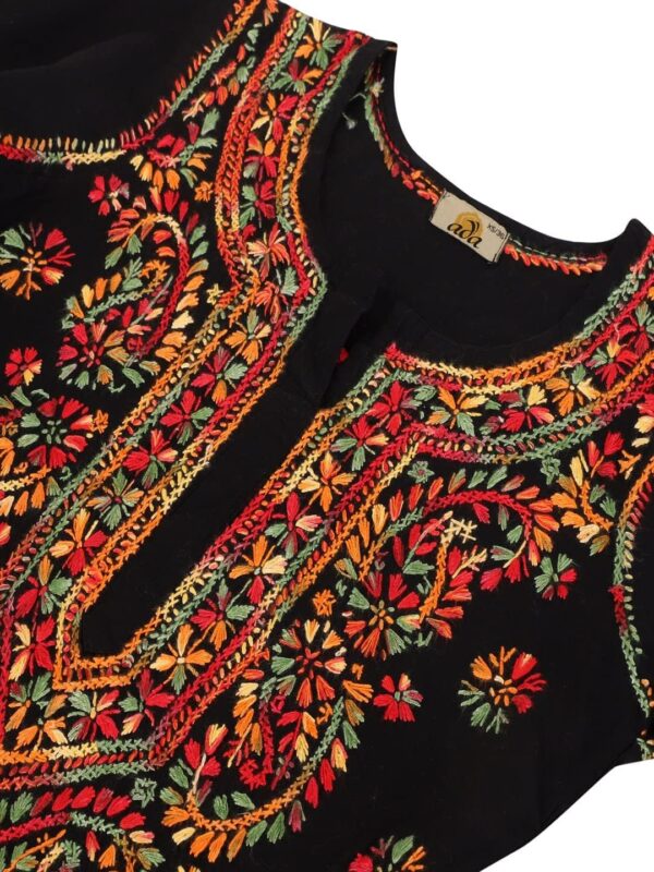 Ada Indian Hand Embroidered Chikankari Straight Cotton Kurti Kurta Tunic Dress for Women A188048 - Image 7