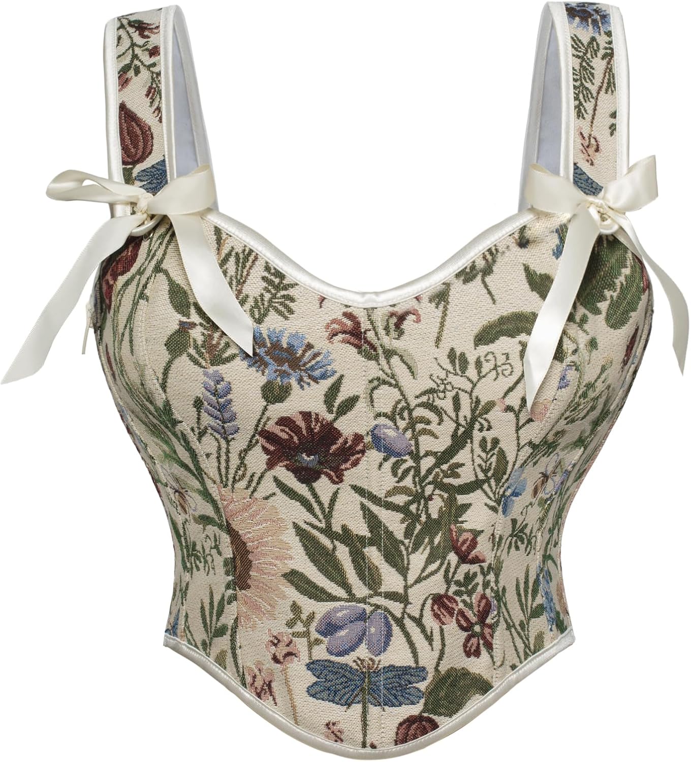 Scarlet Darkness Corset Tops for Women Sweetheart Neckline Floral Corset with Zipper Size 6-18 - Image 9