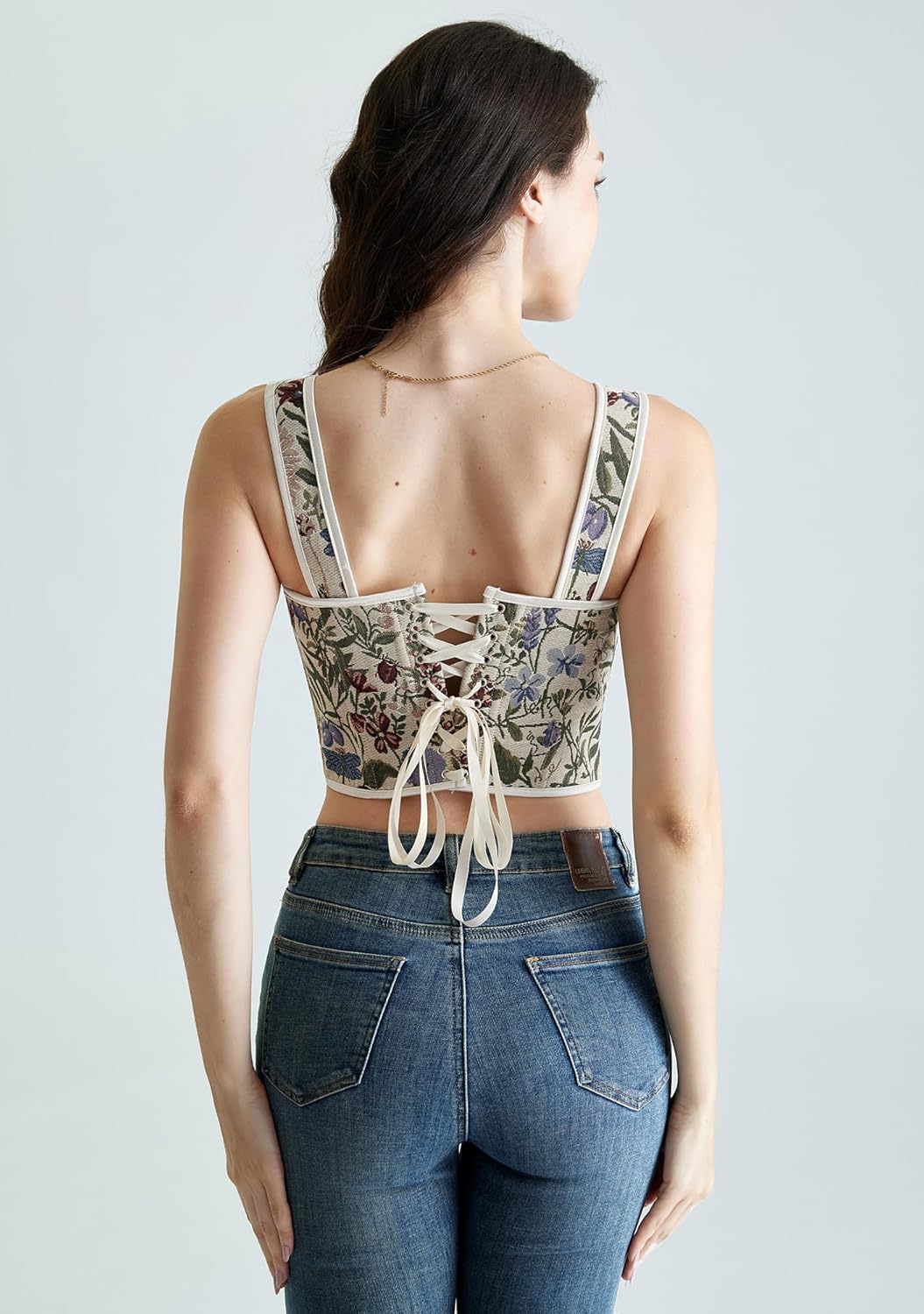 Scarlet Darkness Corset Tops for Women Sweetheart Neckline Floral Corset with Zipper Size 6-18 - Image 6