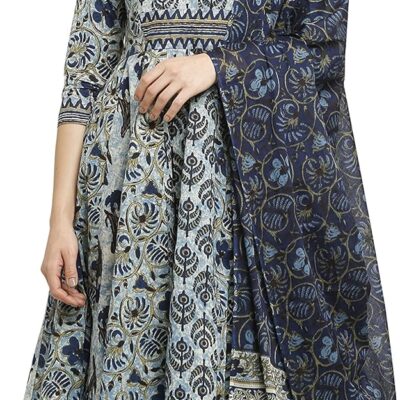 Rajnandini Women's Pure Cambric Cotton Printed Kurta Set With Dupatta (JOPLVL218D-P)