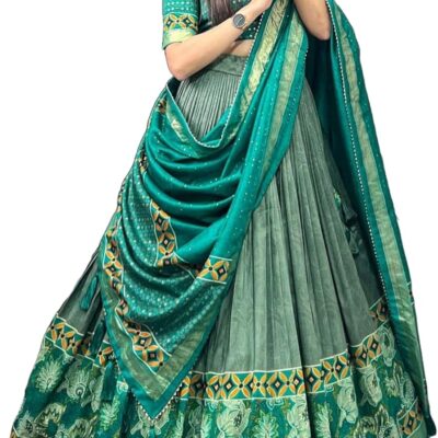 Indian ready to wear Flared Lehenga Choli Set with stitched blouse for Diwali