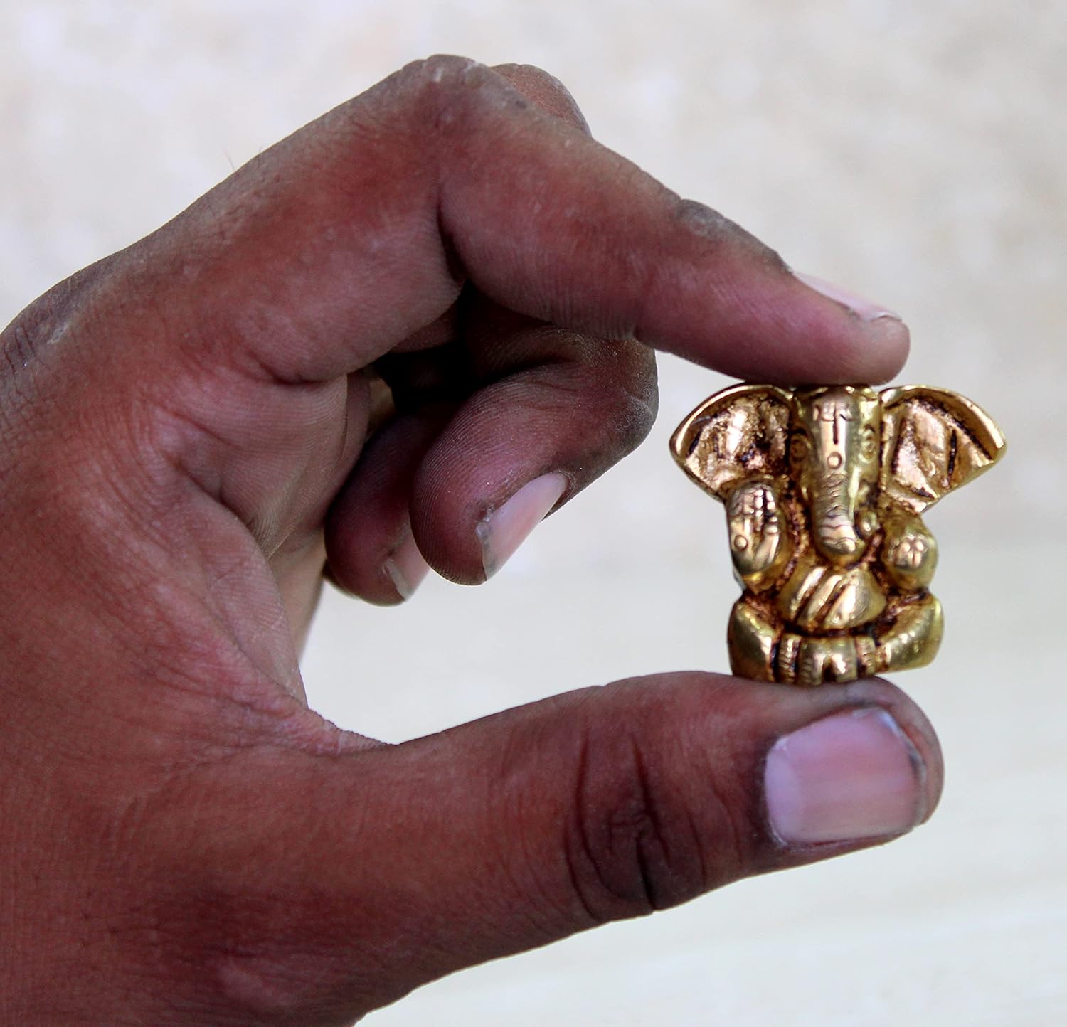 eSplanade Brass Ganesha Idol - 1.2 inches (Small Size) | Home Decor | Ganesh Ganesha | Bal Ganesh | Ganpati Ganapati Murti Statue (Antique) - Image 5