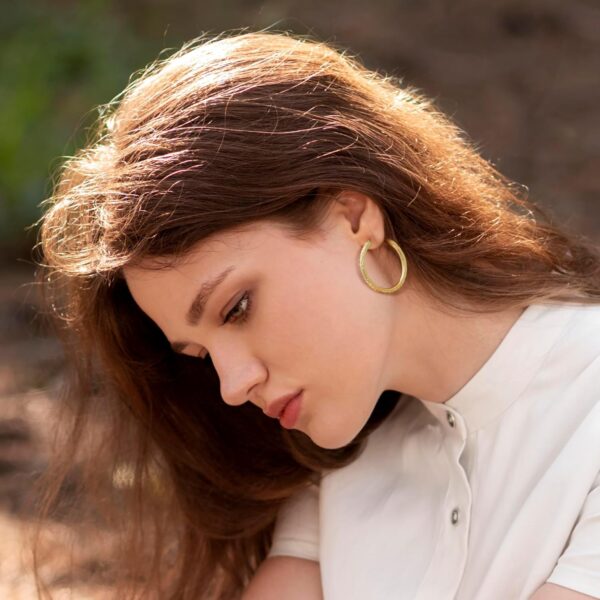 Verniflloga14K Gold Hoop Earrings Gold Earrings Women’s Hoop Earrings Jewelry Timeless Elegance 25 mm/ 30 mm - Image 5