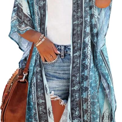 Women's Kimono Swimsuit Coverups Summer Beach Casual Loose Cardigans for Swimwear