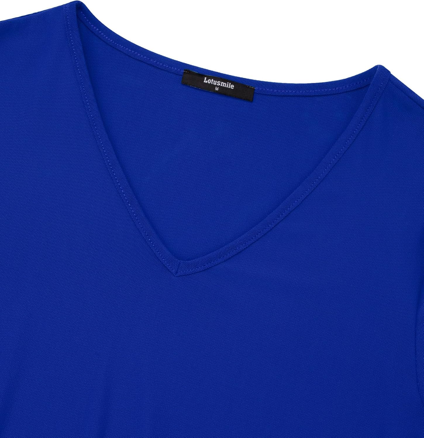 Lotusmile Womens Dressy Blouse Double Layers Mesh Shirt Ruffle 3/4 Flared Sleeve Tunic Tops - Image 4