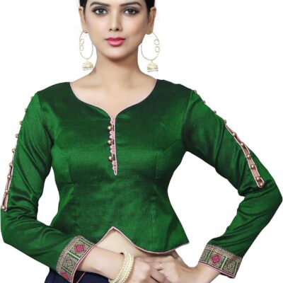 Women's Blouse for Saree New Indian Readymade Bollywood Designer Party Wear Padded Crop Top Choli Plus Size