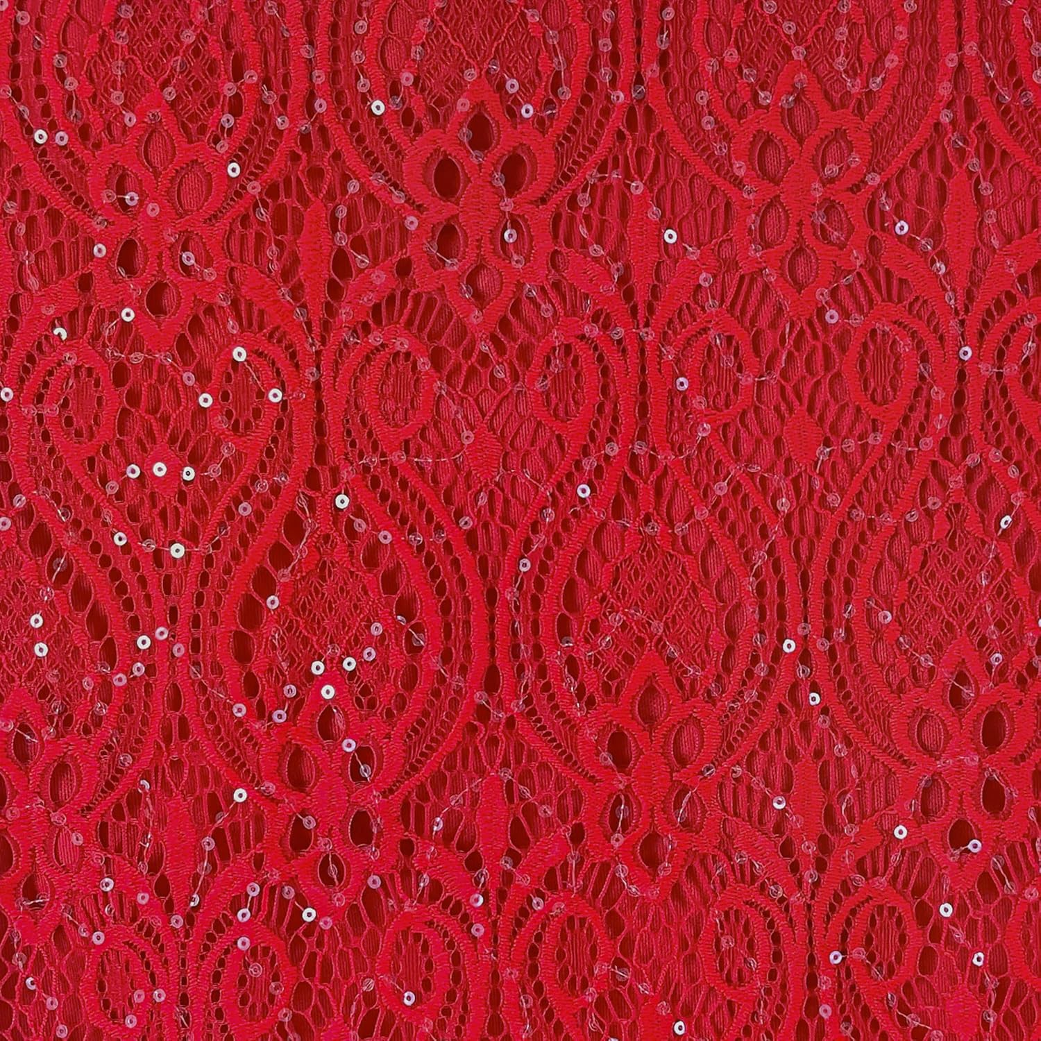 Brittany Black Women’s Lace Top Floral Print Tunic Knit Blouse - Image 4