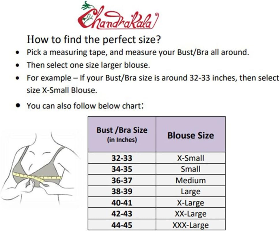 Chandrakala Brocade Banarasi Blouses for Women sarees,Readymade Gold Paisley,X-Small (B113) - Image 4