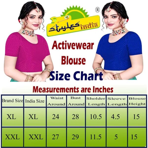 Cotton Lycra StretchableSaree Blouse Half Sleeve Dry Fit Workout Crop Top Gym Sports Top Authletic Shirt