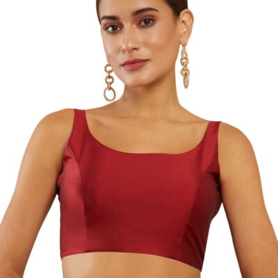 Indian Designer Party wear Art Silk Saree Blouse for Women Solid Readymade Indian Style Choli Top