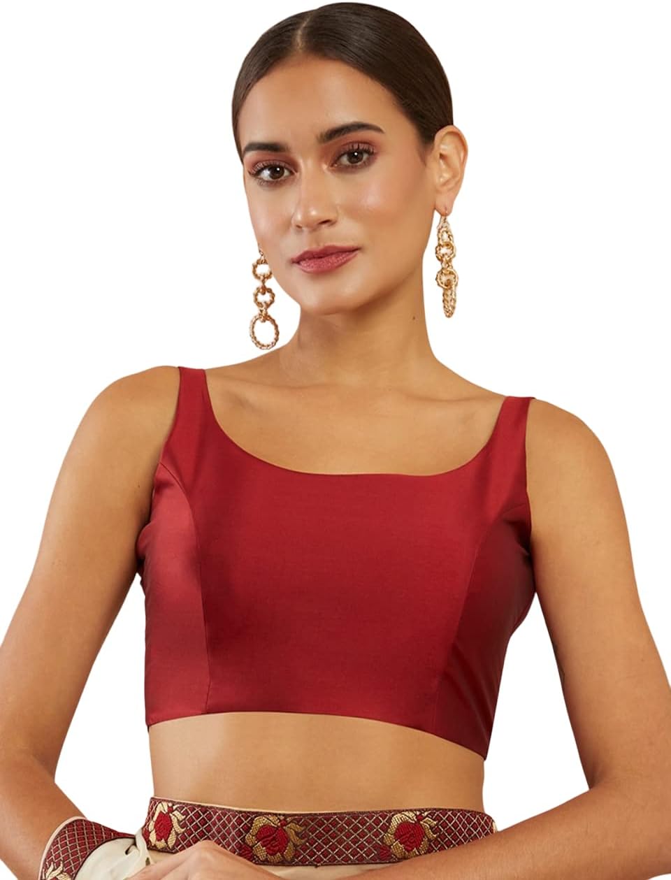 Indian Designer Party wear Art Silk Saree Blouse for Women Solid Readymade Indian Style Choli Top