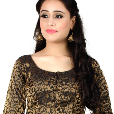 Chandrakala Banarasi Blouses for Women Sarees,Readymade (B181-P)