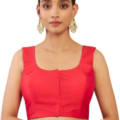 Indian Designer Party wear Art Silk Saree Blouse for Women Solid Readymade Indian Style Choli Top