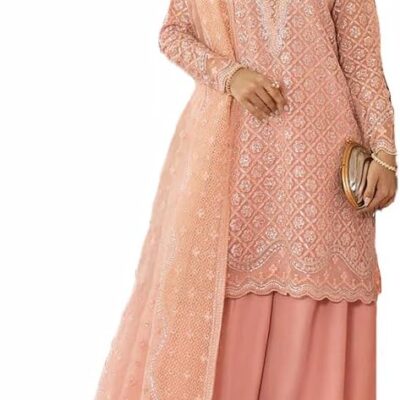 Indian Pakistani Salwar Kameez Pant Suit Embroidery Dresses for Eid Ramadan Festive Party - Kurta, Pant and Dupatta