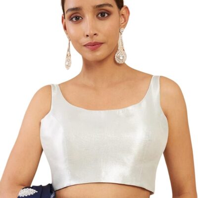 Indian Designer Party wear Art Silk Saree Blouse for Women Solid Readymade Indian Style Choli Top