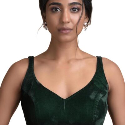 Women's Readymade Silk Indian Bollywood Party Wear Tunic crop Top Blouse for Saree