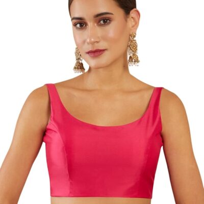 Indian Designer Party wear Art Silk Saree Blouse for Women Solid Readymade Indian Style Choli Top