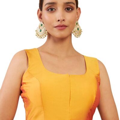 Indian Designer Party wear Art Silk Saree Blouse for Women Solid Readymade Indian Style Choli Top
